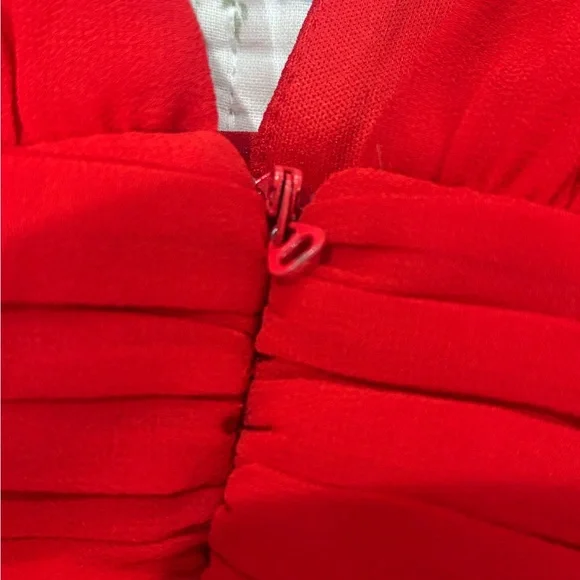 Lulu's Vibrant Red Backless Dress Size Large - Picture 13 of 13